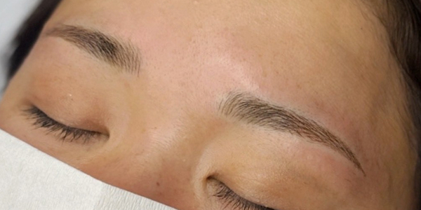 30代女性の眉毛アートメイク(毛並み＋パウダー技法)アフター