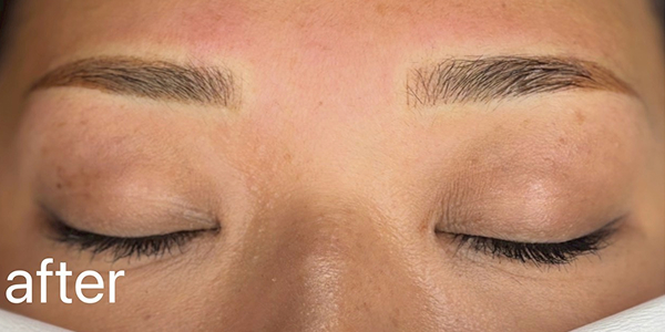 眉アートメイク（毛並み+パウダー技法）30代女性アフター