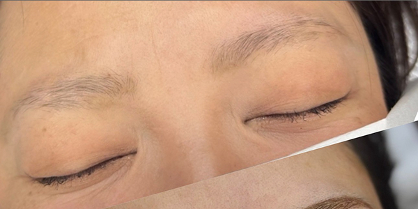 眉アートメイク（毛並み+パウダー）【50代・女性】ビフォー