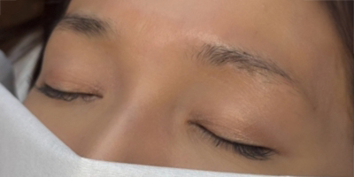 眉アートメイク（毛並み+パウダー技法）before