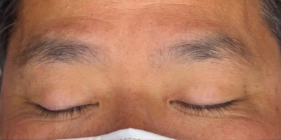 メンズ眉アートメイク（毛並み+パウダー）before