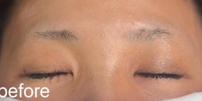 眉アートメイク（毛並み+パウダー技法）before